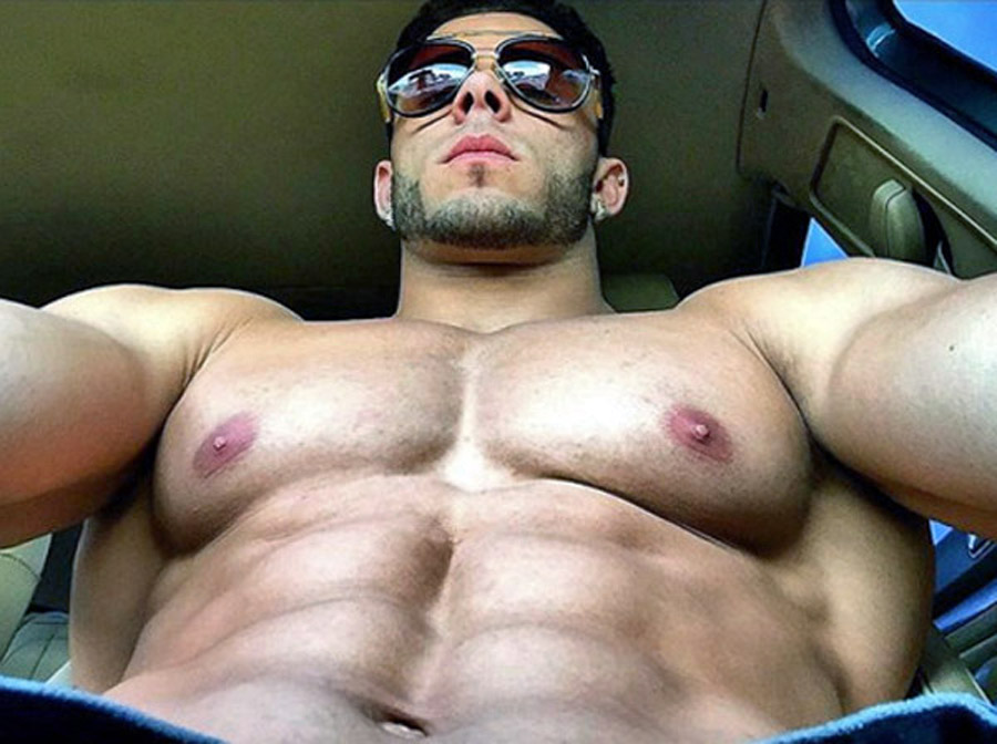 Muscle hunk with amazing nipples shows best adult free pictures